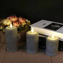 Proposal romantic LED electronic candle eco-friendly paraffin battery USB charging ornament