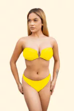 Conjunto moda praia top e calcinha Ibiza - Yellow
