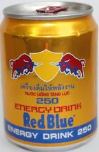 Bebida azul vermelha de Energry