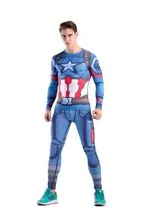 Mens Captain America cycling suits Bike Suit Bike Ride Top sands and pants