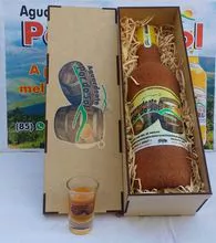 Mead in handmade box - aguardentepordosol brandy - the power of honey
