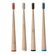 Cepillo de dientes cónico de bambú, cepillo de dientes de bambú para vértebras grandes DZ-014A