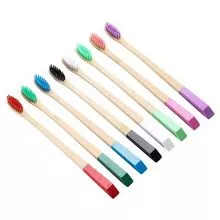 Escova de dentes de bambu ecológica, forma de tinta spray de cauda em forma de T não contém BPA TXW-012A