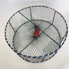 Jaulas redondas de aguas profundas, sistemas de jaulas comerciales para peces, refuerzo de acero, trampas soldadas para cangrejos