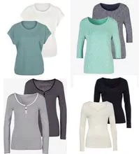 2.30 €/peça T-Shirts Femininas de Manga 3/4 Mix — Novos Itens!