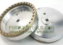 Internal half segmented diamond cup grinding wheel for glass