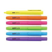 Morris JustClick， Refillable， Coverless &amp; Retracable Highlighter