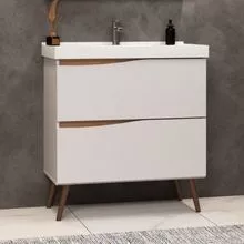 Balcão para banheiro Lille 80cm com pés