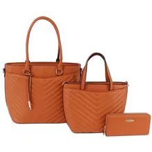 LMD008-Z Quilted 3-in-1 Satchel Set