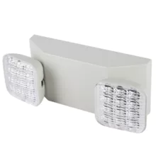 Luz de emergencia contra incendios de doble extremo montada en superficie PCABS blanca de EE. UU. con batería