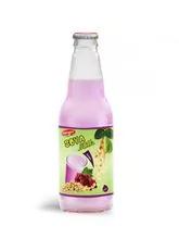 Jugo de frutas naturales de la botella de leche de soja Sabor de uva de cristal