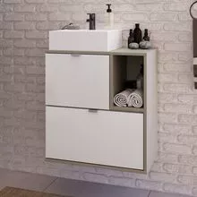 Balcão para banheiro Nordic 60cm com suspenso