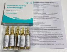 NOREPINEFRINA SOL INYECTABLE 4 mg/4mL