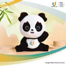 Panda Plush Mascote Empresa Logo Anime Plush Toy Do