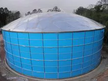 (Esmalte, epoxi) recipiente atornillado, tanque de almacenamiento de agua NSF 61, tapa de cúpula de aluminio