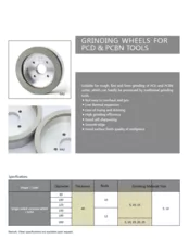 OCD/PCBN tool machining grinding wheels