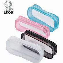 Papelería escolar Clear Waterproof PVC Pencil Case con cremallera para estudiantes