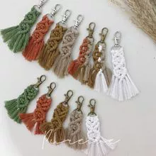 Macrame Hobo Keychain Handmade Keyring Bag Pendant Gift Car Keys Mother's Day gift Fashion Jewelry Accessories Wholesale