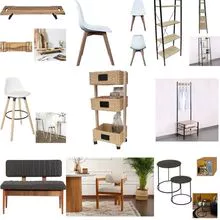 €504 for 14 pcs branded furniture mix A-B-C, customer returns: chairs, tables, shelves, wardrobes, Wenko, FLEXA, more