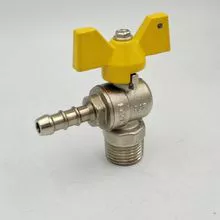 1/2" Male x Nipple Brass Angle Gas Ball Valve