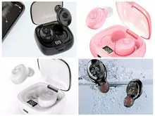 TWS Number Bluetooth Headset 5.0 Sport Mini Headphone Auto Memory Pair IPX6 Waterproof 6D Sound Lasts