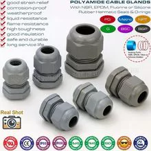 IP68 &amp; IP69K Nylon Polyamide Plastic Waterproof Adjustable Grey PG Cable Gland Joint Connector