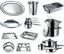 Stainless Steel Plates, Trays, Pots & Pans