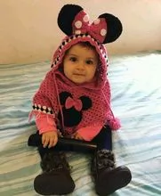 Poncho Minnie infantil