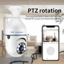 Home Smart Wireless Bulb IP HD 360 Degree Surveillance PTZ Security Wifi CCTV IP Camera