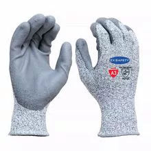 Class 5 anti-cut PU coated gloves CE certification