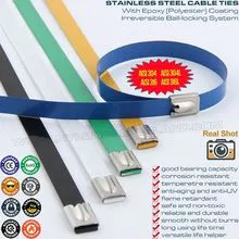 AISI316L, AISI316, AISI304 Type SS Stainless Steel Coated Cable Zip Tie Wrap Strap