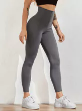 Fitness leggings high waist leggings gathered sports leggings women's sexy slim black bottom sportswear