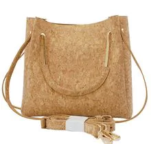 Fashion Lady Cork Handbags  Shoulder Bags Made of Natural Cork  Leather fabric Custom Logo