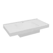 Lavatório Quadri 80 cm branco para banheiro