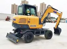 XCMG Oficial XE60WA 6 Ton Excavadora hidráulica de ruedas usada para la venta