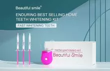 Kit odontológico profissional kit de clareamento dental LED home kit com luz LED e gel