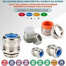 304, 316, 316L Type Stainless Steel IP68 Cable Gland with Viton (Silicone) Hermetic Seal and O-ring