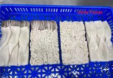 Série de lulas congeladas, série surimi, frutos do mar mistos e outros produtos aquáticos