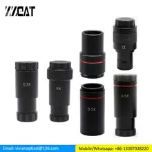 0.3X 0.4X 0.5X 1X 2X Shrink Mirror Microscope Lens CCD Interface Lens Electronic Eyepiece Eyepiece Objective 5X 10X 15X 16X 20X 25X 30X.