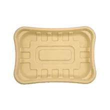 Biodegradable bamboo fiber fresh tray