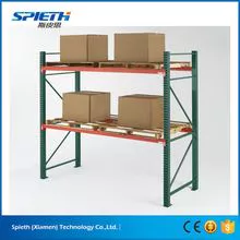 Conventional warehouse storage teardrop shelving for heavy equipment