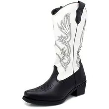 Black and White Texas Boot