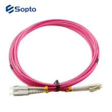 Jumper Doble núcleo 2× SC/APC 2× FC/APC G.652D fibra 3.0mm diámetro Halógeno libre de humo.