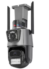 2K Dual Lens Dual Screen WIFI PTZ Auto Tracking Outdoor Segurança IP Monitor da Câmera CCTV v360pro