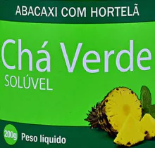 Chá verde solúvel - sabor abacaxi com hortelã