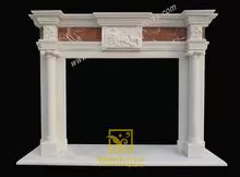 hand carved stone fireplace mantel-01