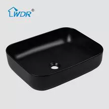 Simple design ceramic basin  black wash basin