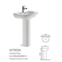 Hand washing ceramic column basin #W7002A