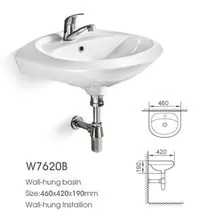 Ceramic wash basin small hanging basin #W7620A
