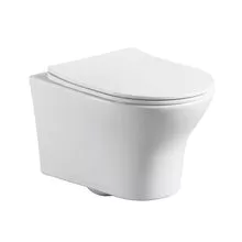 Wall-mounted hidden tank circular horizontal row toilet and toilet lid #w82314